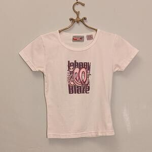 Y2K Johnny Blaze Baby Tee – Pink Snake S